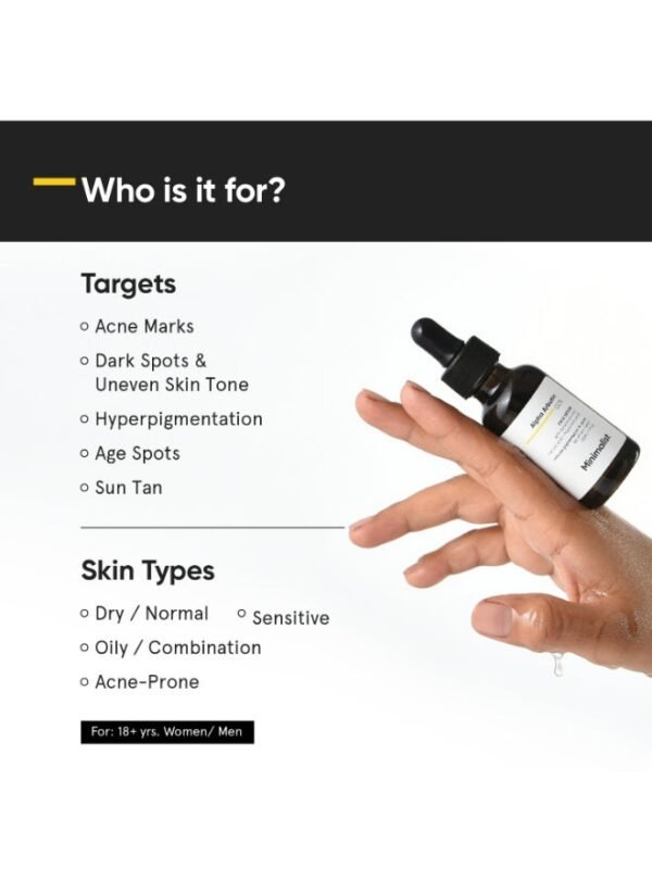 Minimalist 2% Alpha Arbutin Serum for Pigmentation And Dark Spots Removal | Anti-pigmentation Face Serum with Hyaluronic Acid to Remove Blemishes, Acne Marks And Tanning - Image 6