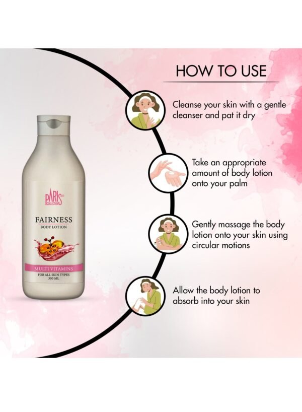 Paris Collection Multivitamin Body Lotion for Unisex 300ml - Image 4