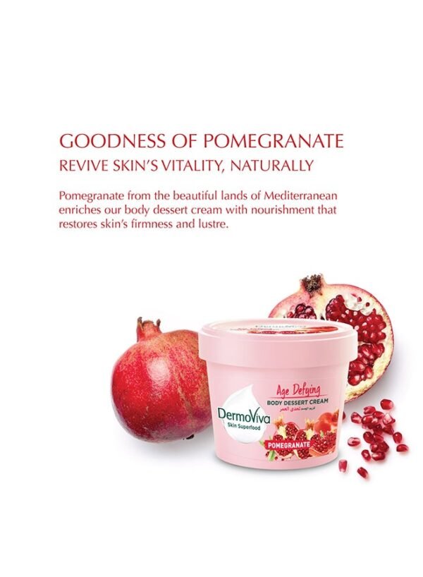 Dabur DermoViva Body Cream Pomegranate Pink 140ml - Image 3