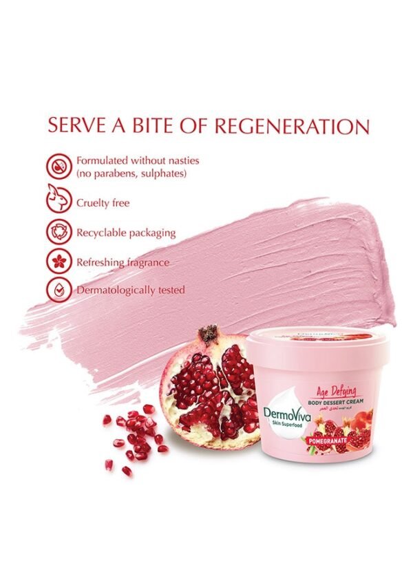 Dabur DermoViva Body Cream Pomegranate Pink 140ml - Image 4