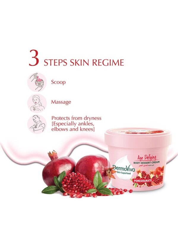 Dabur DermoViva Body Cream Pomegranate Pink 140ml - Image 5