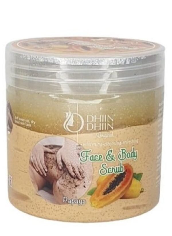 DHIN DHIN Dhin Dhin Body Brightening Papaya Face & Body Scrub 521ml