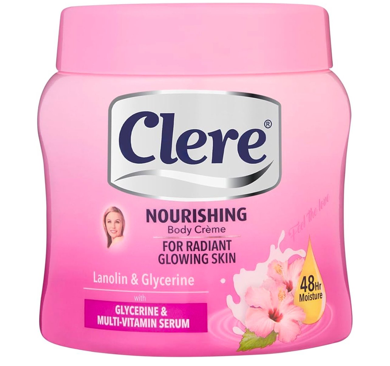 Clere Body Moisturizing Cream with Lanolin and Glycerin with Vitamin E and A - 500 ml - Image 2