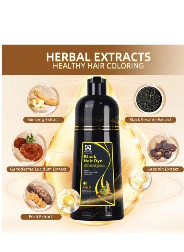 Naturals Natural Herbal Ginger Black Hair Shampoo 400ml - Image 3