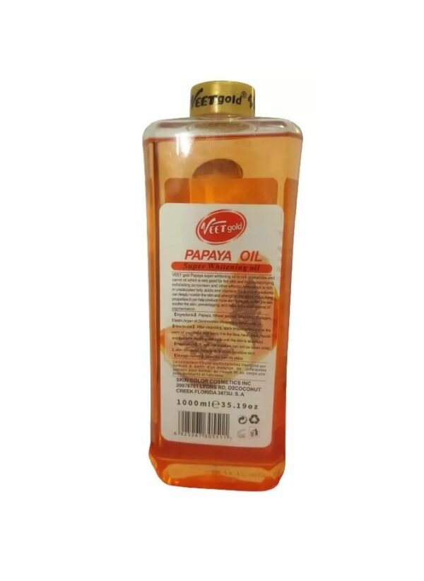 Veet Gold Papaya Super Whitening Oil 1000ml - Image 3