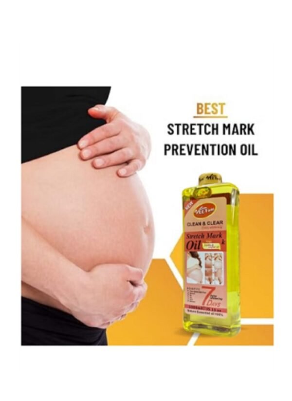 Veet Gold Clean & Clear Extra Whitening Stretch Mark Oil With Jojoba & Cosfod,1000ml - Image 3
