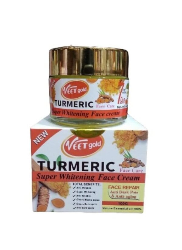Veet Gold Turmeric Super Whitening Face Cream 100gm - Image 2