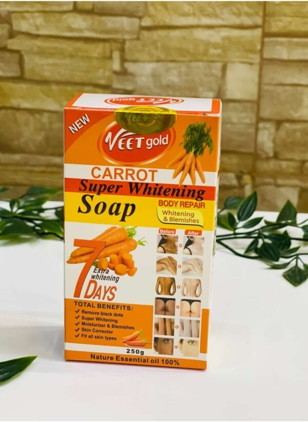 Veet Gold CARROT SUPER WHITENING SOAP 250 g - Image 2