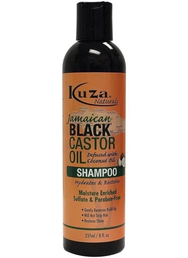 Kuza Jamaican Black Castor Oil Shampoo Damaged & Dry Hair Treatment Shampoo for Men and Women 237ml