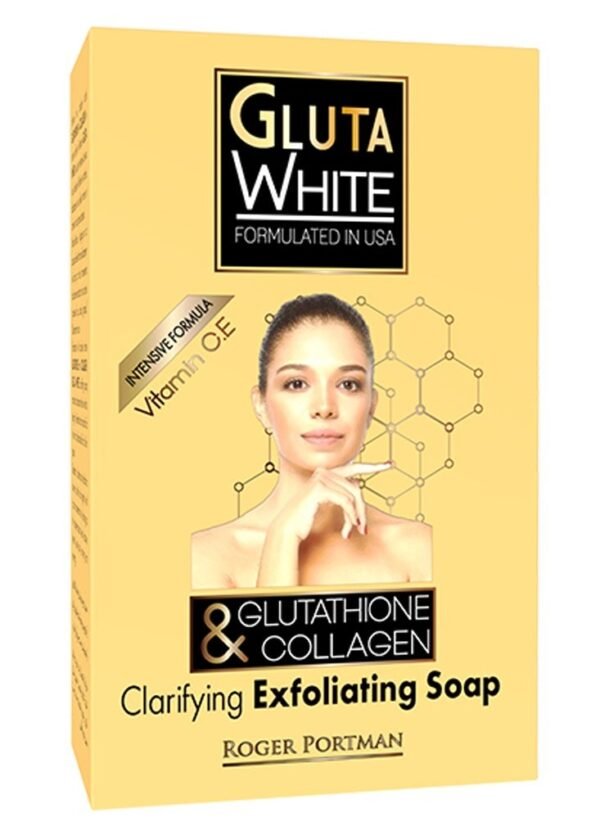 Gluta White Glutathione & Collagen Purifying & Exfoliating Soap 190g - Image 2