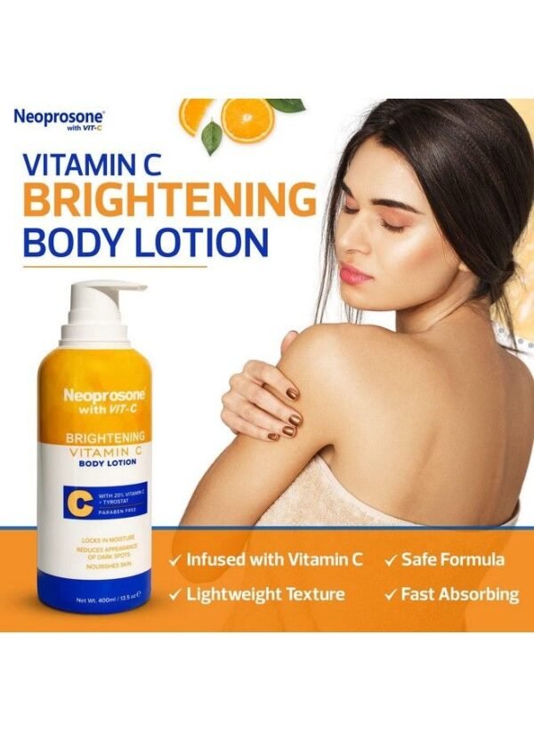 Neoprosone Brightening Body Lotion 400Ml Formulated To Fade Dark Spots On Elbows Knees Neck Body And Intimate Parts With Lactic Acid Alpha Arbutin Complex And Vitamin C - Image 3