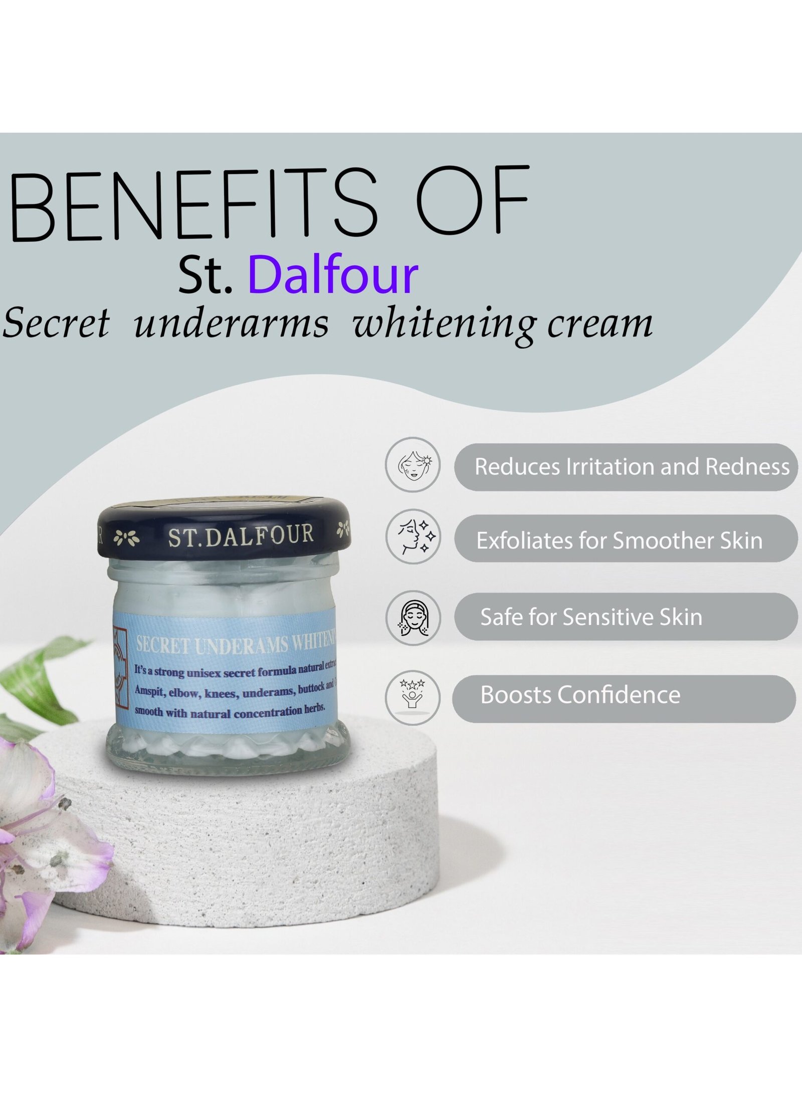 St. Dalfour Secret Underarm Whitening Cream 30ml x 1 - Image 2