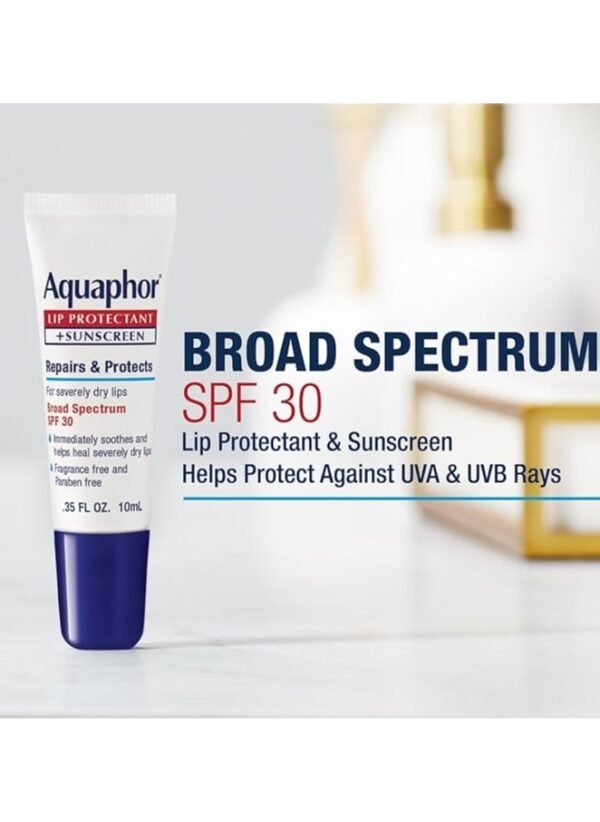 Aquaphor Aquaphor, Lip Protectant + Sunscreen, SPF 30, 0.35 fl oz (10 ml) - Image 2