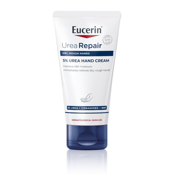 Eucerin Urea Repair 5% Urea Hand Cream with Ceramides, Daily Moisture, Suitable for Adults and Diabetics, 48H Instant Relief for Dry, Rough Skin, 75ml - Image 5