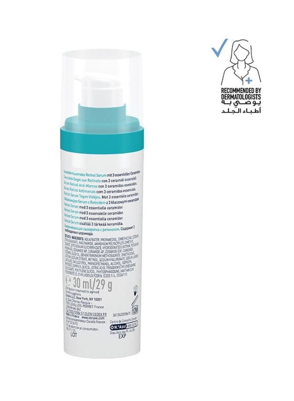 Cerave Skin Resurfacing Retinol Serum to Reduce the Appearance of Acne Scars and Pores with Retinol, Licorice Root Extract and Niacinamide 30ml - Image 2
