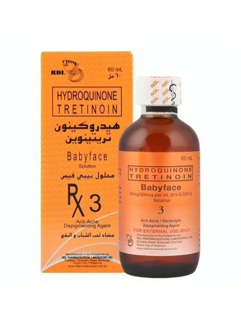Baby Face Hydroquinone Tretinoin Solution Clear 60ml