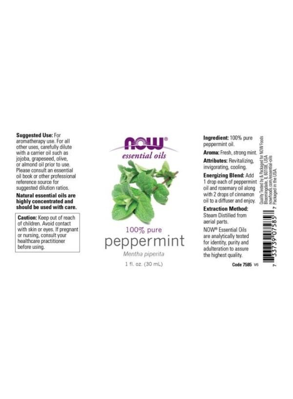 Now Foods Peppermint essential oil 30 ml - Image 3