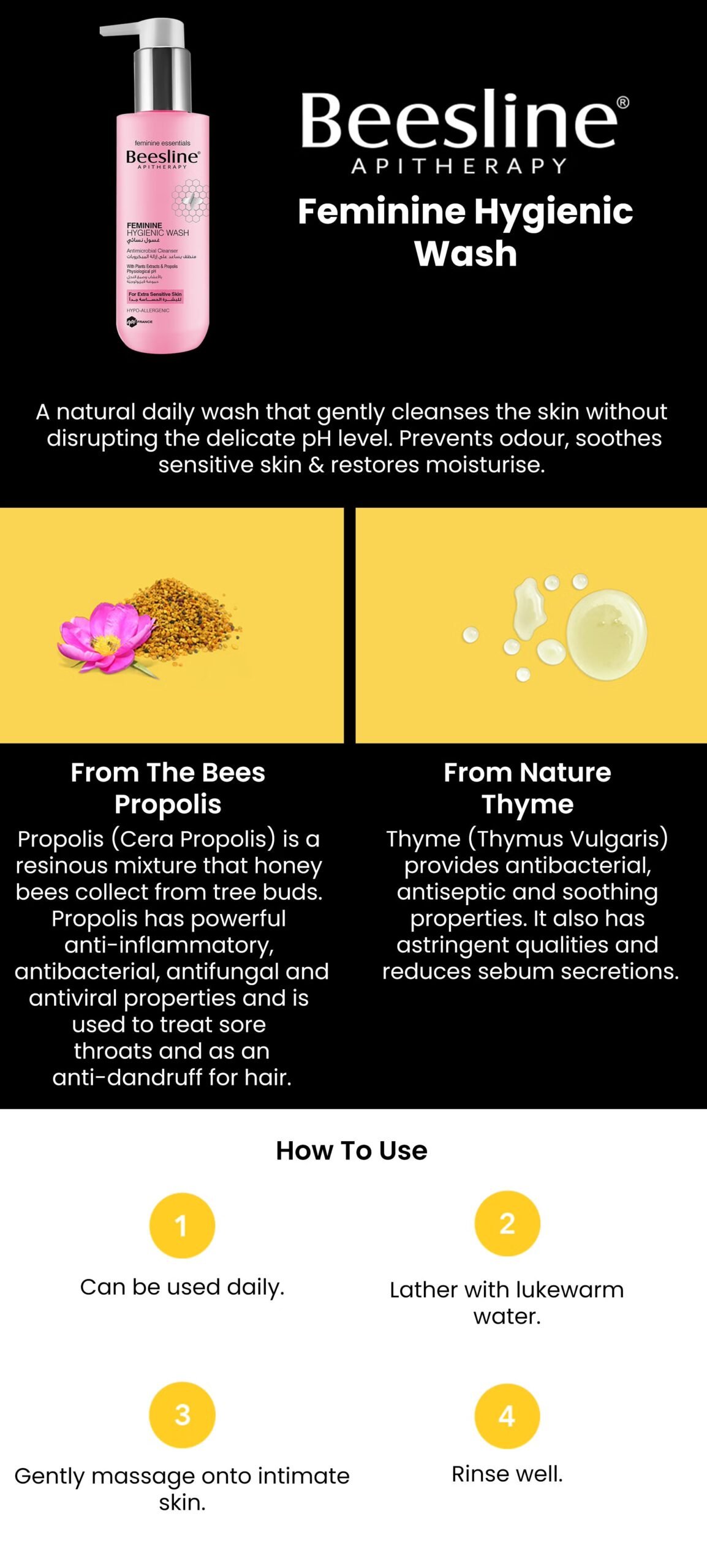 Beesline Feminine Hygienic Wash 200ml - Image 2