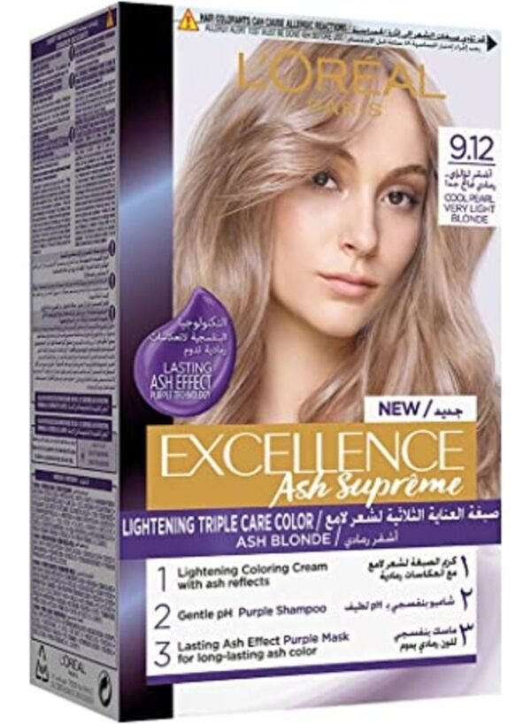 L'Oréal Paris Excellence Hair Dye with Purple Shampoo and Hair Mask,
