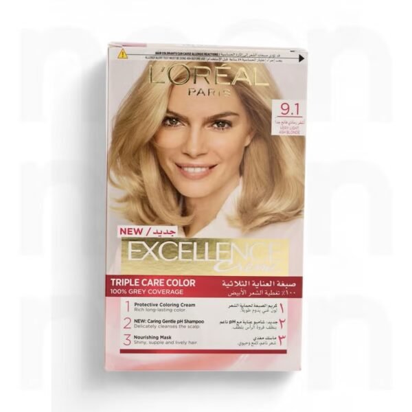 L’Oréal Paris Excellence Creme Triple Care Color Packaging may vary 9.1 Very Light Ash Blonde - Image 2