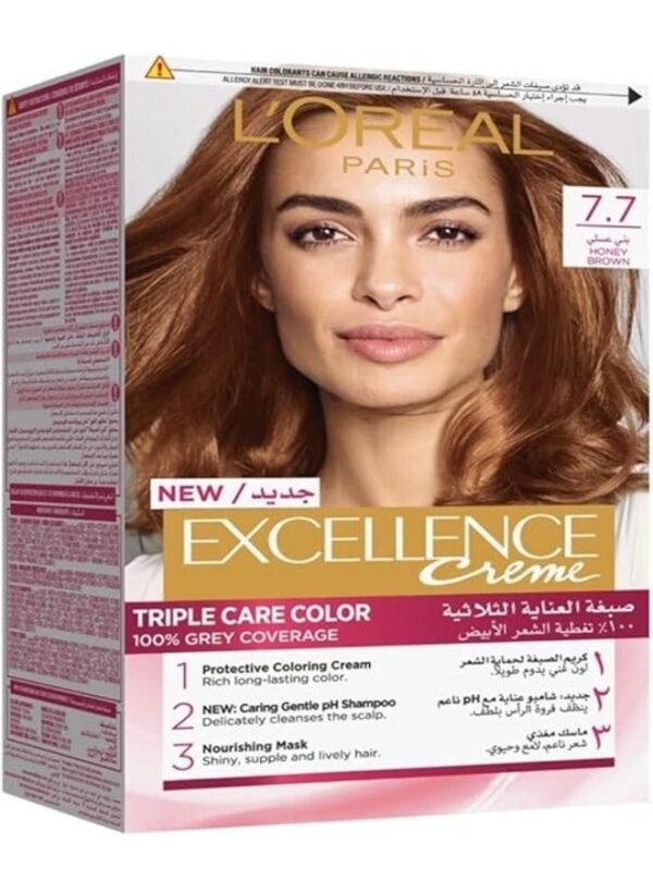 L’Oréal Paris Excellence Triple Care Color 7.7 Honey Brown