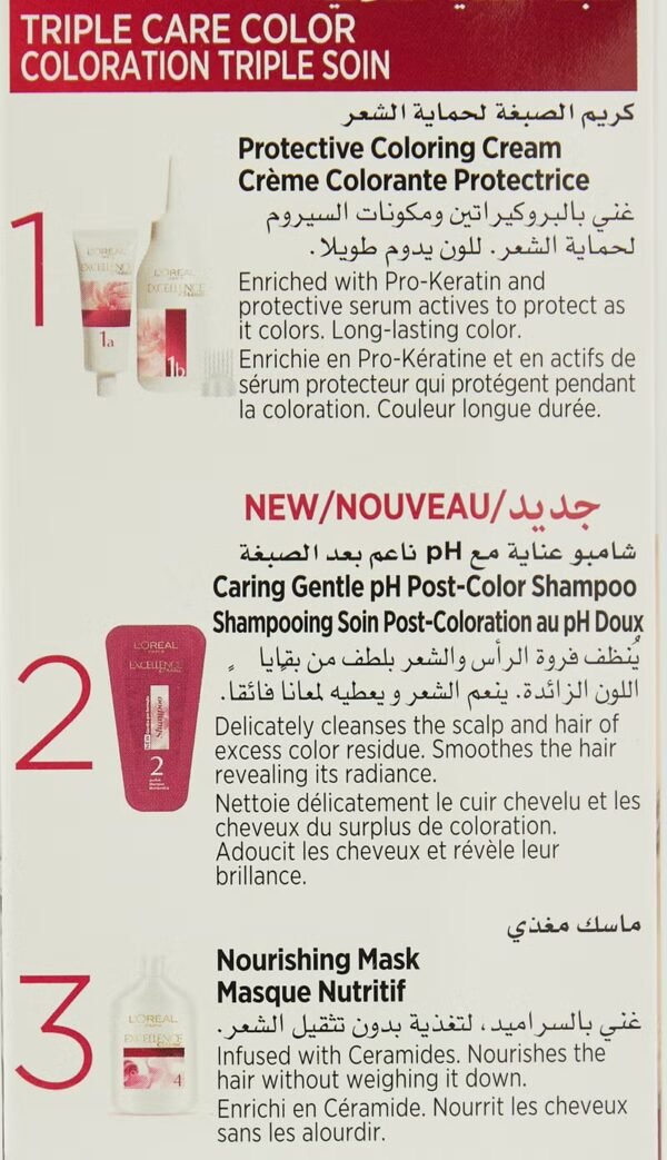 L’Oréal Paris Excellence Creme Triple Care Colour 6.1 Dark Ash Blonde 192ml - Image 5