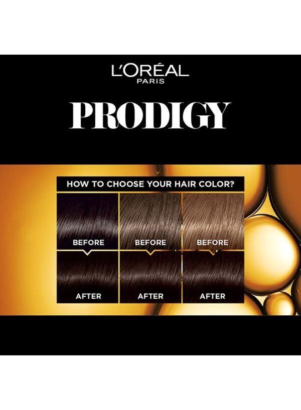 L’Oréal Paris Prodigy Hair Color/Dye Micro-Oil Technology For Smooth Natural Hair Grey Hair Coverage 4.0 Brown - Image 3