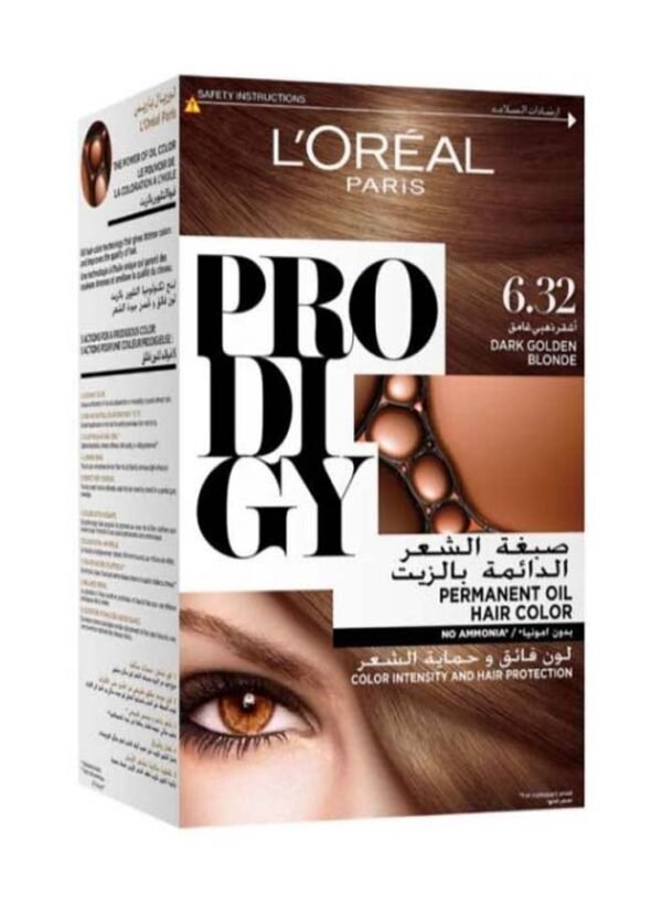 L’Oréal Paris Permanent Oil Hair Dye Dark Golden Blonde 6.32, 120g x 60ml 6.32 Dark Golden Blonde