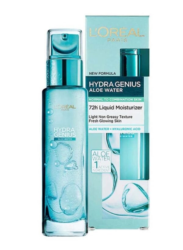 L'Oréal Paris Hydra Genius Aloe Water 72H Liquid Moisturizer for Normal to Combination Skin White 70ml White 70ml
