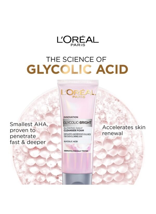 L'Oreal Paris Glycolic Bright Day Wash - 100 ml - Image 3