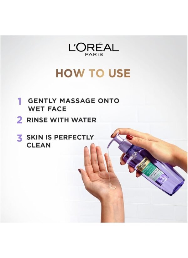 L'Oréal Paris Hyaluron Gel Wash for Oily Skin - 200 ml - Image 5