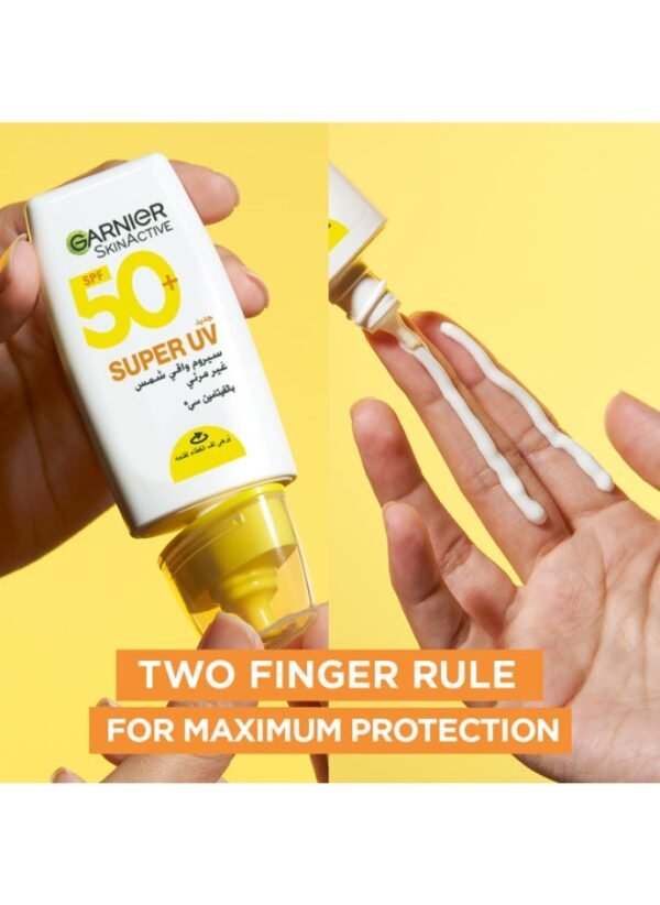 Garnier Skin Active Super UV Invisible Sunscreen Serum 30ml, SPF 50, Very High UVA/UVB Protection, Non-White Effect, Lightweight, Non-Pore Clogging - Image 7