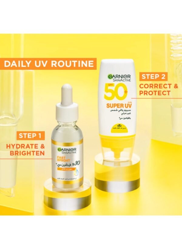 Garnier Skin Active Super UV Invisible Sunscreen Serum 30ml, SPF 50, Very High UVA/UVB Protection, Non-White Effect, Lightweight, Non-Pore Clogging - Image 8