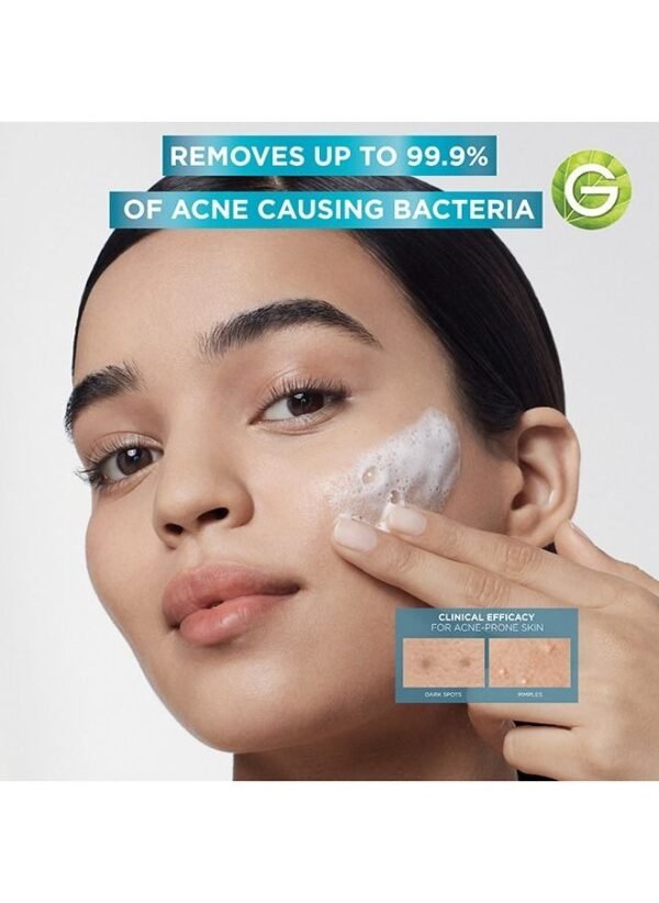 Garnier Skin Active Fast Clear 3-in-1 Face Wash for Acne-Prone Skin with Salicylic Acid and Vitamin C, 150ml - Image 5
