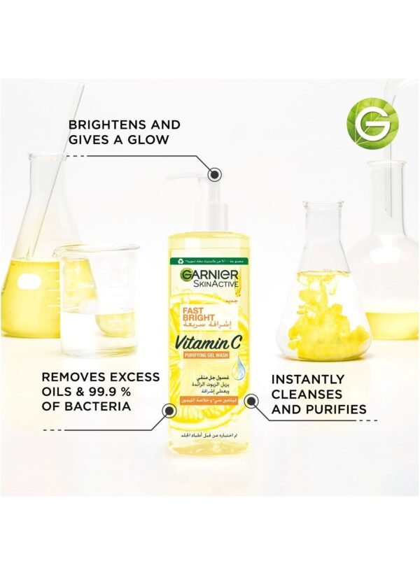 Garnier Vitamin C Instant Glow Purifying Gel for Skin - 400ml - Image 6