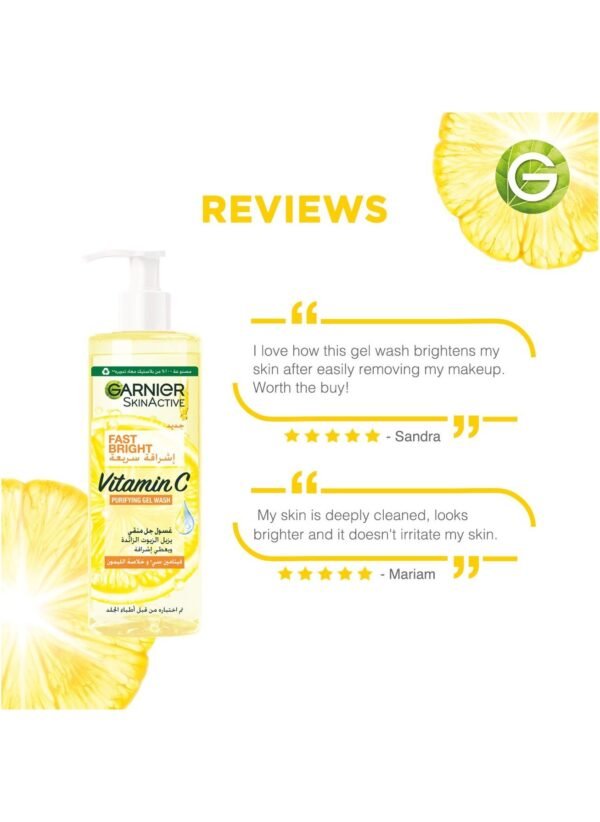 Garnier Vitamin C Instant Glow Purifying Gel for Skin - 400ml - Image 8