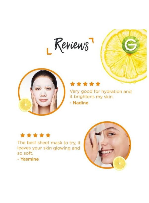 Garnier Fast Bright Face Mask for Instant Whitening with Vitamin C and Milky Formula, Transparent, 28g - Image 7