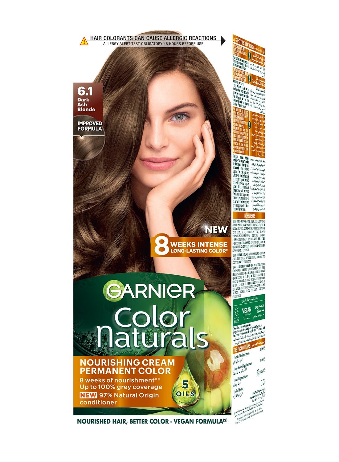 Garnier Color Naturals Crème Hair Dye 6.1 Dark Ash Blonde