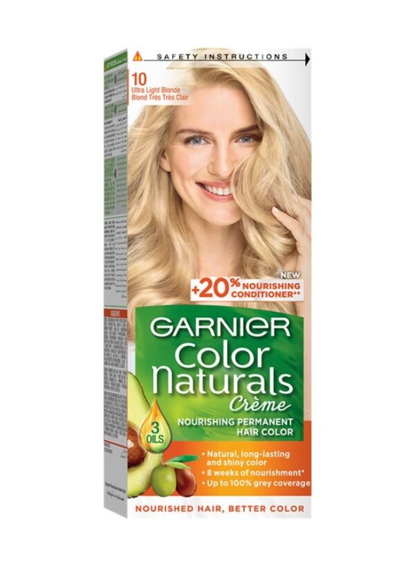 Garnier Color Naturals Permanent Hair Color Cream 10.0 Very Light Blonde 112ml 10.0 Ultra Light Blonde 112ml