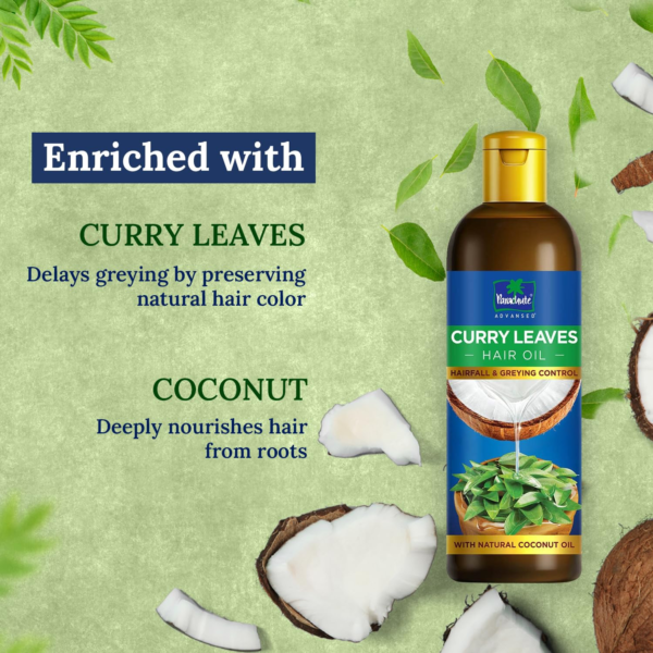 Parachute Advansed Hair Oil with Natural Coconut Oil and Vitamin E by Curry Leaves - 200ml - Image 4