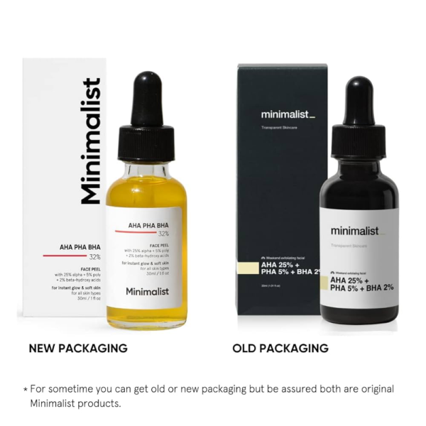 Minimalist Face Peeling Solution for Glowing Skin, Smooth Texture And Pore Cleansing with 25% AHA + 2% BHA + 5% PHA for Exfoliation - Image 6