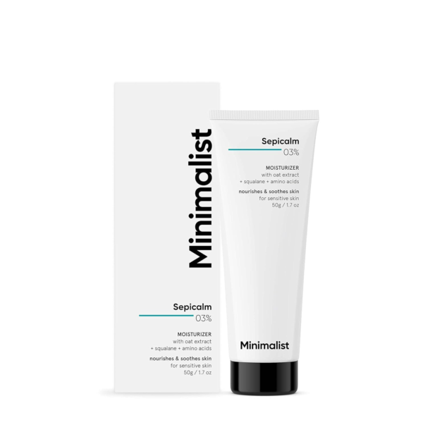 Minimalist  Sepicalm Moisturizing Face Cream with 3% Oat for Sensitive Skin | Lightweight | Soothing | Reduces Redness | Calms Skin | 50g