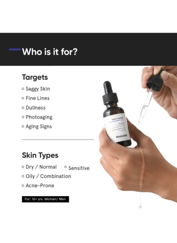 Minimalist Multi Peptides Serum for Anti Aging And Collagen Boosting | 7% Matrixyl 3000 And 3% Bio-Placenta for Firmer Younger Looking Skin - Image 5