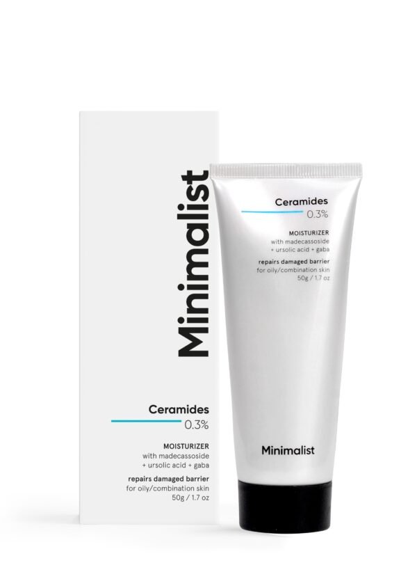 Minimalist 0.3% Ceramide Barrier Repair Moisturizing Face Cream For Oily Skin | Lightweight And Hydrating Formulation