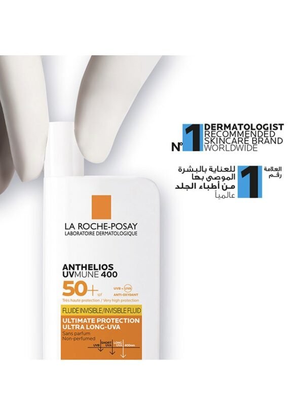 La roche-posay Anthelios UVMune400 50+Invisible Fluid 50ml - Image 6