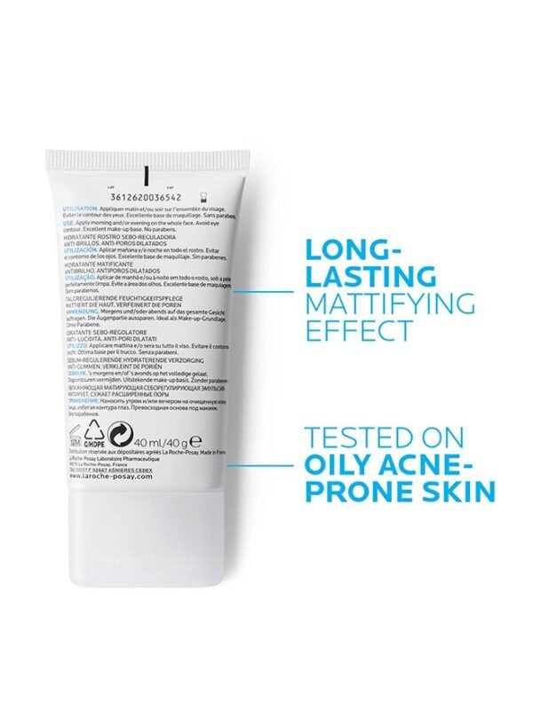 La roche posay Effaclar Mat Mattifying Moisturizer For Oily Skin 40ml - Image 2