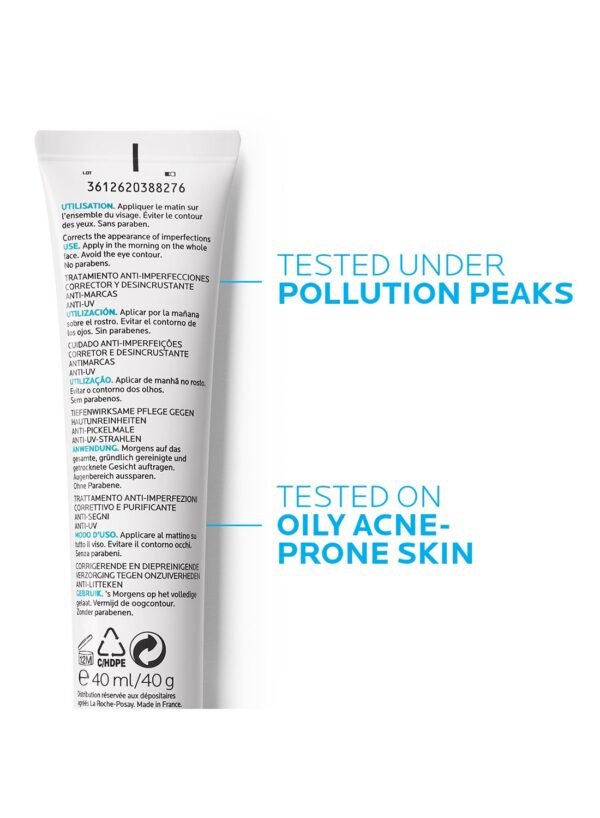La Roche posay Effaclar Duo+ Spf30 Treatment Cream For Oily And Acne Prone Skin 40ml - Image 4