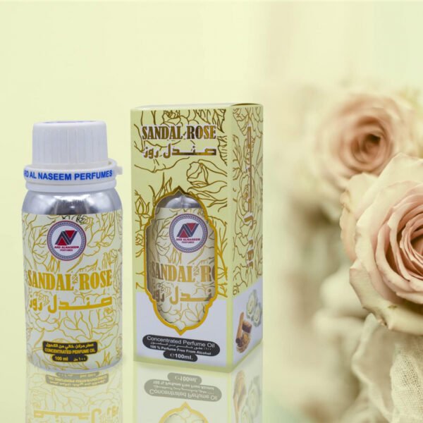 Sandal Rose Concentrated Perfume Oil for Women 100% Alcohol Free, 100ml - Image 3